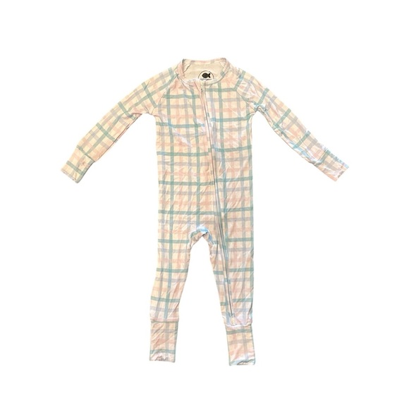 Saltwater Stitching, Rosemary Plaid Zip Pajama, 12-18M - Picture 2 of 4
